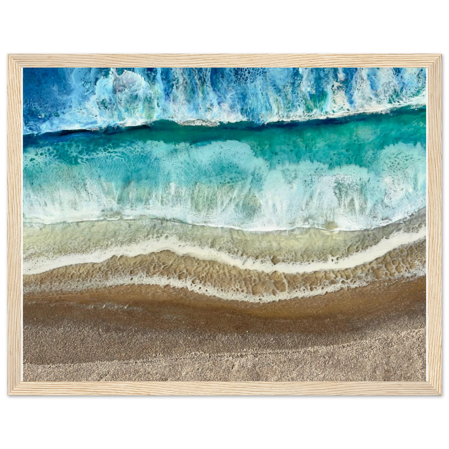 Beacons framed resin ocean art print by Judy McDonald