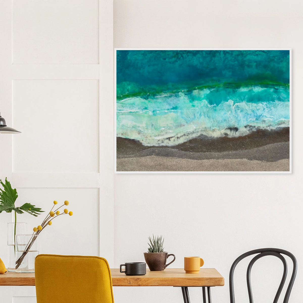Moonlight Beach framed resin ocean art print by Judy McDonald